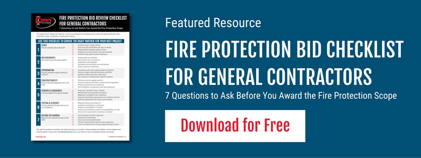CTA Fire Protection Bid Checklist